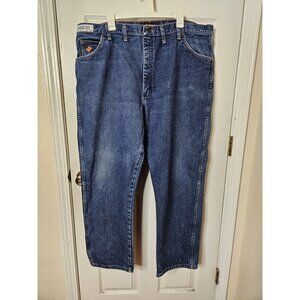 Wrangler  Flame Resistant Mens Blue Jeans 4 CAT 2 Riggs Workwear  44x32